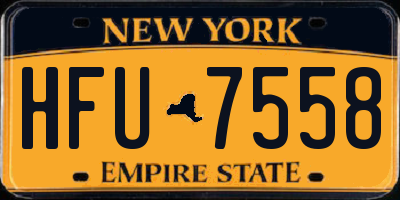 NY license plate HFU7558