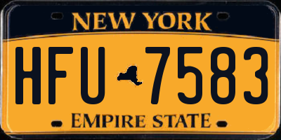 NY license plate HFU7583