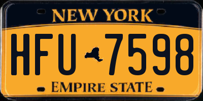 NY license plate HFU7598