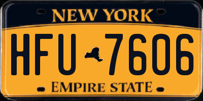 NY license plate HFU7606