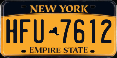 NY license plate HFU7612
