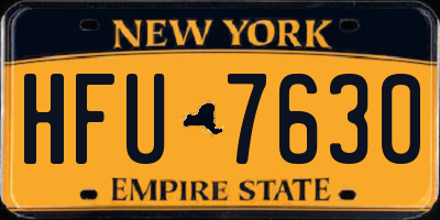 NY license plate HFU7630