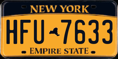 NY license plate HFU7633