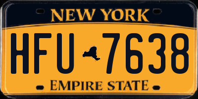 NY license plate HFU7638