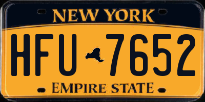 NY license plate HFU7652
