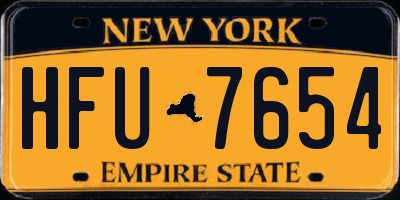 NY license plate HFU7654