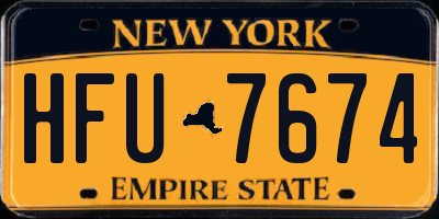 NY license plate HFU7674
