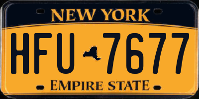 NY license plate HFU7677