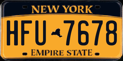 NY license plate HFU7678