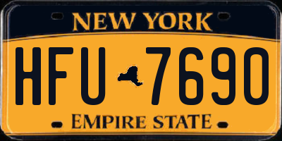 NY license plate HFU7690