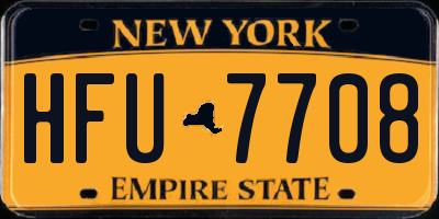 NY license plate HFU7708