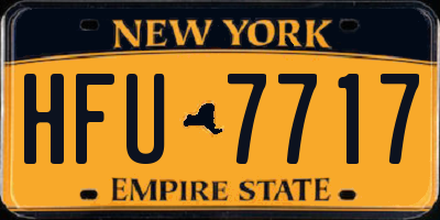 NY license plate HFU7717