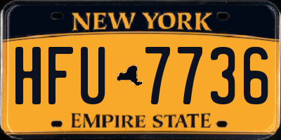 NY license plate HFU7736