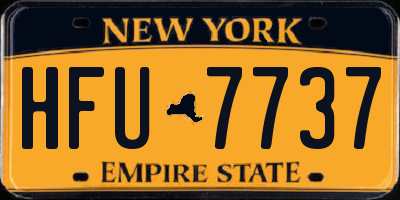 NY license plate HFU7737