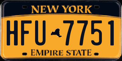 NY license plate HFU7751