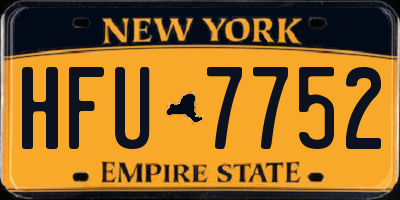 NY license plate HFU7752