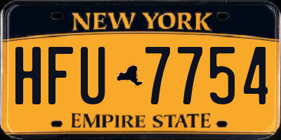 NY license plate HFU7754