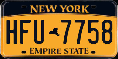 NY license plate HFU7758