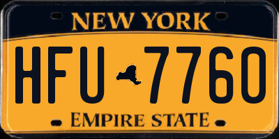 NY license plate HFU7760