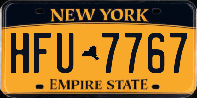 NY license plate HFU7767
