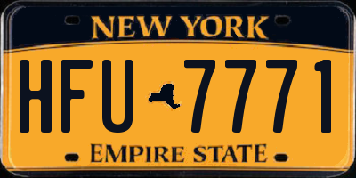 NY license plate HFU7771