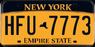 NY license plate HFU7773