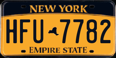 NY license plate HFU7782