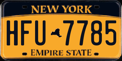 NY license plate HFU7785