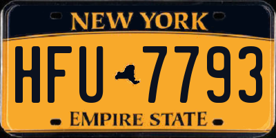 NY license plate HFU7793