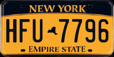 NY license plate HFU7796