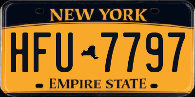 NY license plate HFU7797