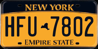 NY license plate HFU7802