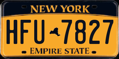 NY license plate HFU7827