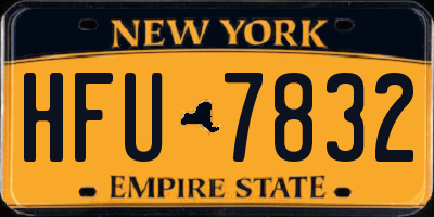 NY license plate HFU7832