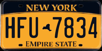 NY license plate HFU7834