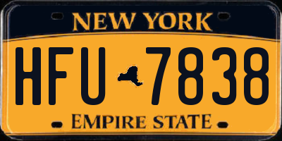 NY license plate HFU7838