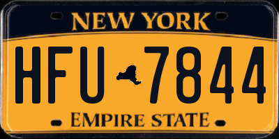 NY license plate HFU7844