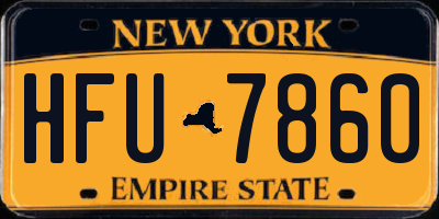 NY license plate HFU7860
