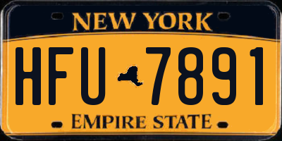 NY license plate HFU7891