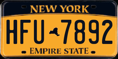 NY license plate HFU7892