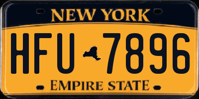 NY license plate HFU7896