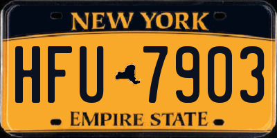 NY license plate HFU7903