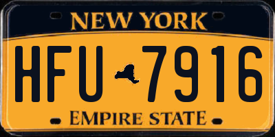 NY license plate HFU7916