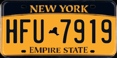NY license plate HFU7919