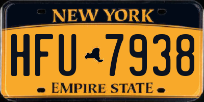 NY license plate HFU7938