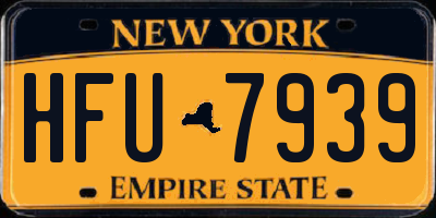 NY license plate HFU7939