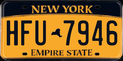 NY license plate HFU7946