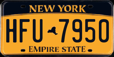 NY license plate HFU7950