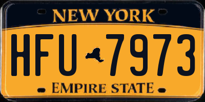 NY license plate HFU7973