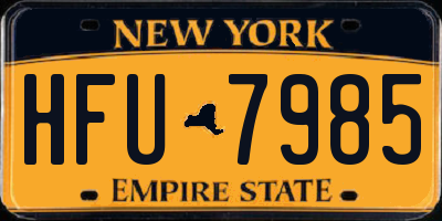 NY license plate HFU7985